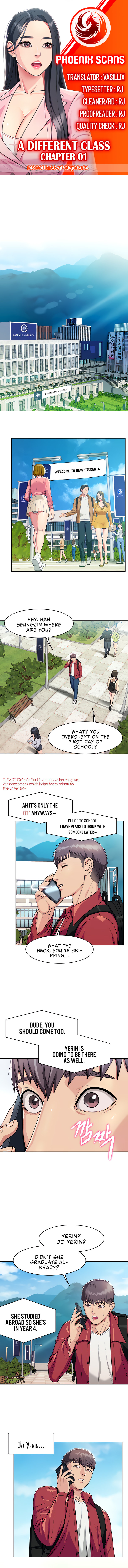 A Different Class chapter 1 page 1