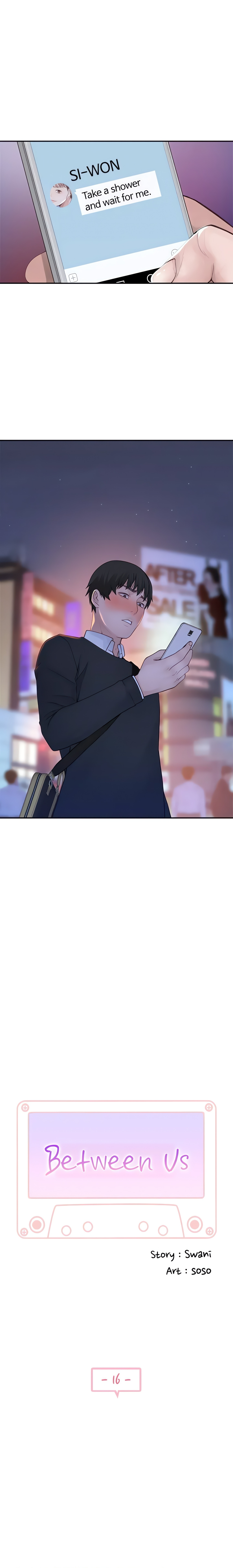 Between Us (Swanee) (Official) chapter 16 page 1