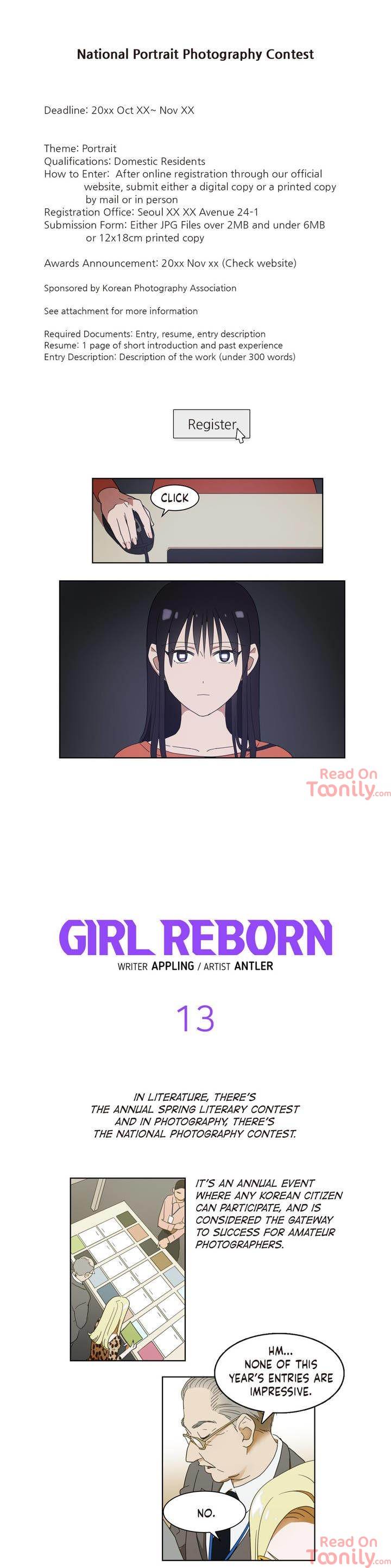 Girl Reborn chapter 13 page 1