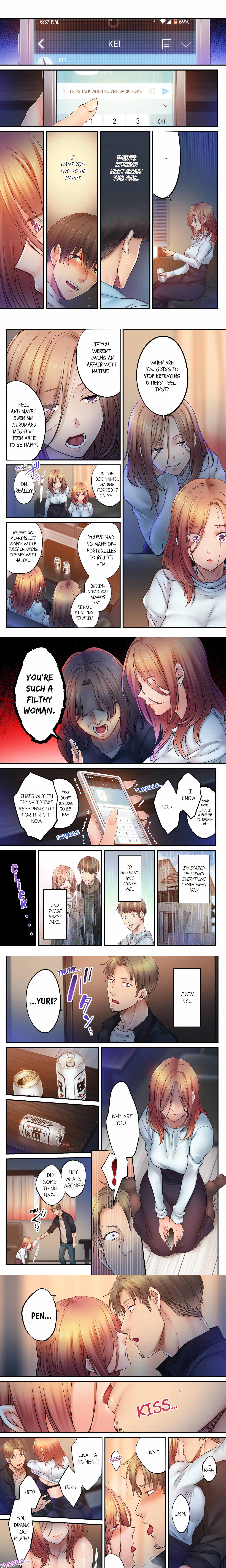 I Can’t Resist His Massage! Cheating in Front of My Husband’s Eyes (Uncensored) chapter 98 page 1
