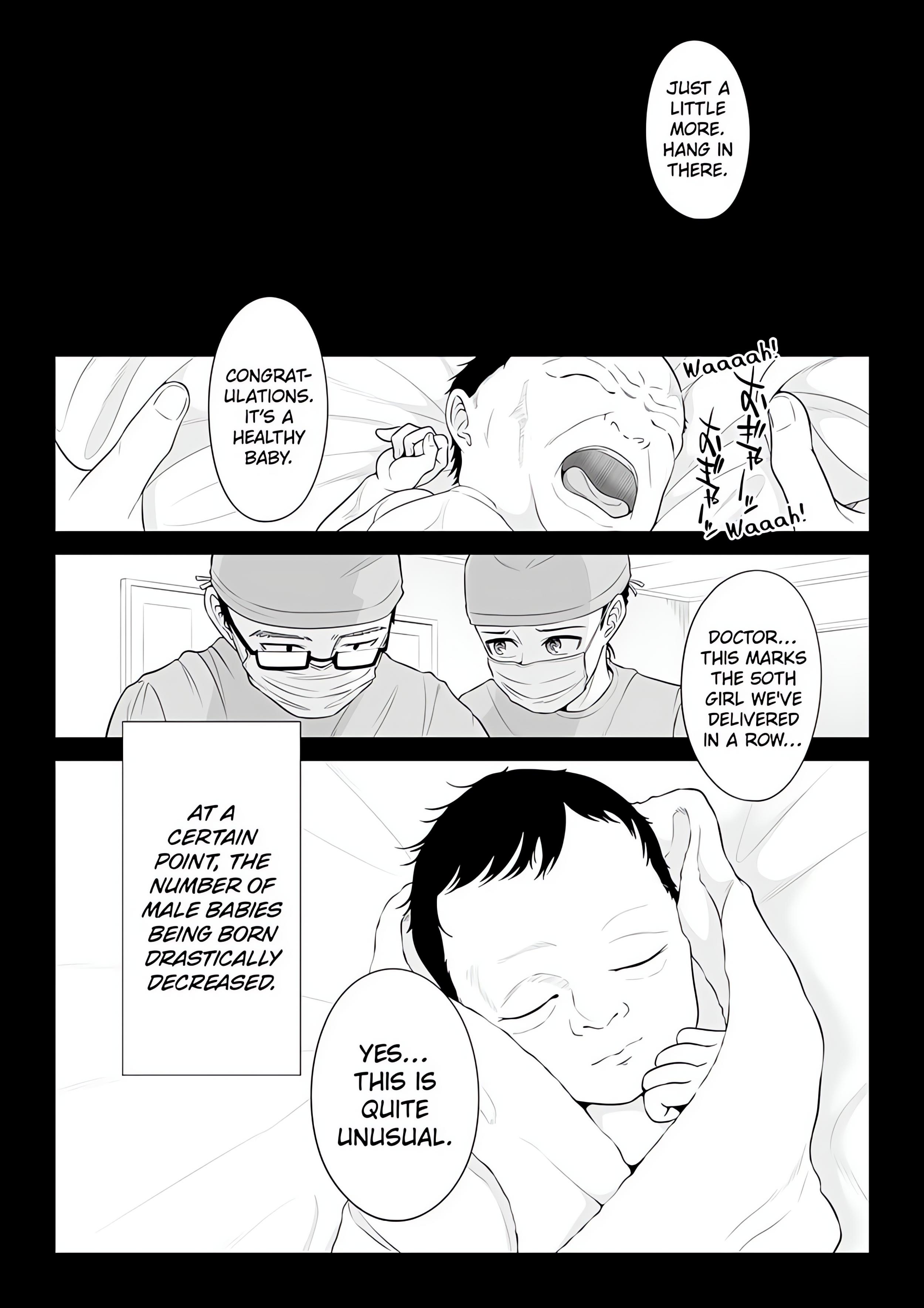In a World Where Males Are Nearly Extinct, Semen Has Become a Precious Resource. chapter 1 page 2