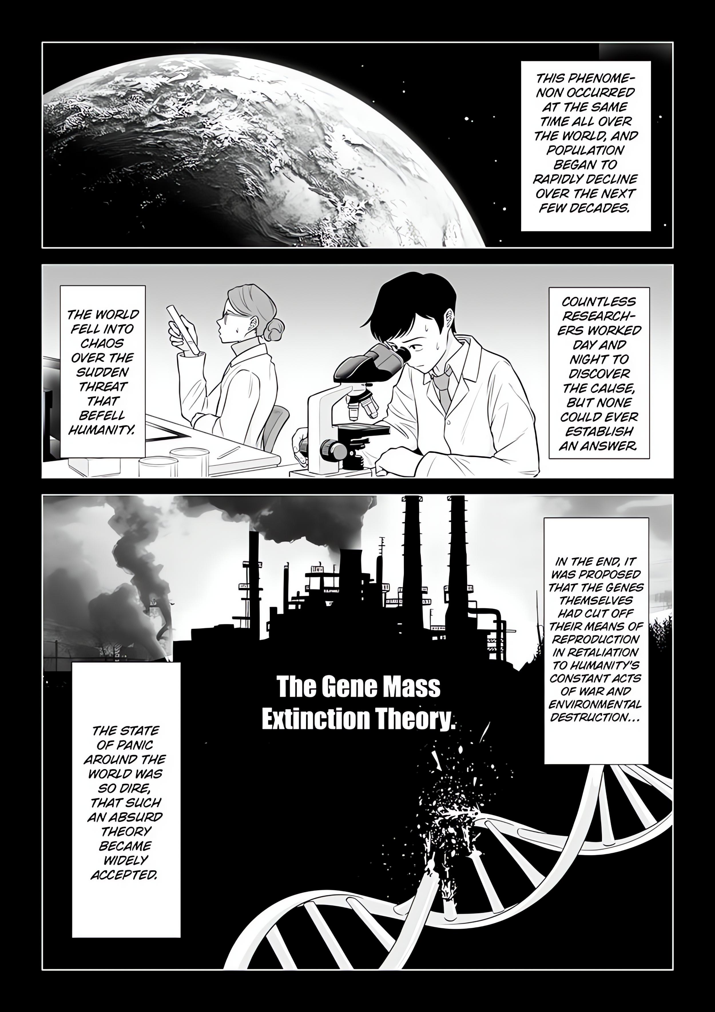 In a World Where Males Are Nearly Extinct, Semen Has Become a Precious Resource. chapter 1 page 3