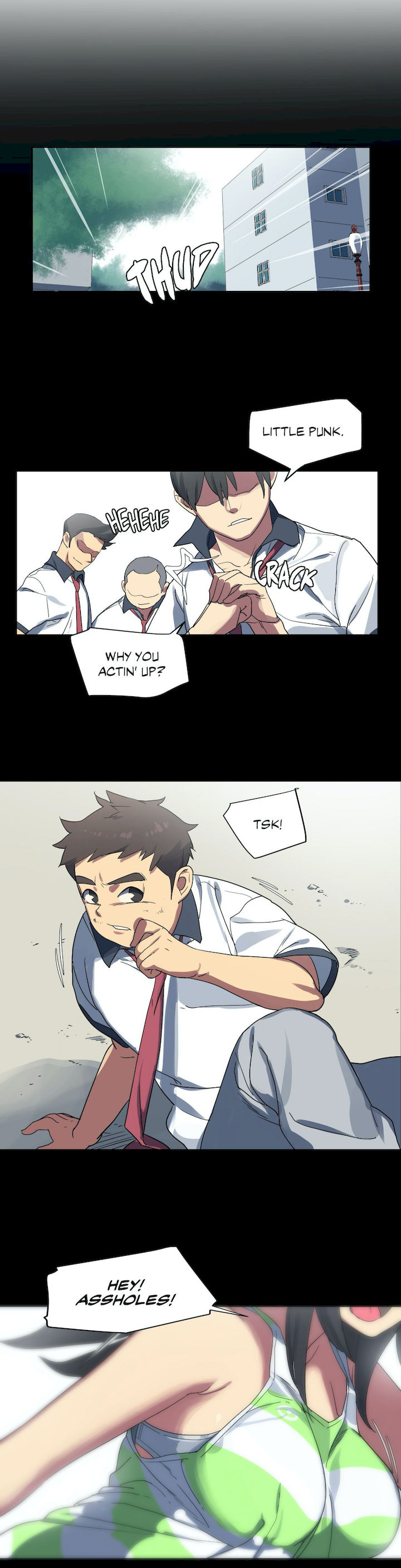 In At the Deep End chapter 1 page 2