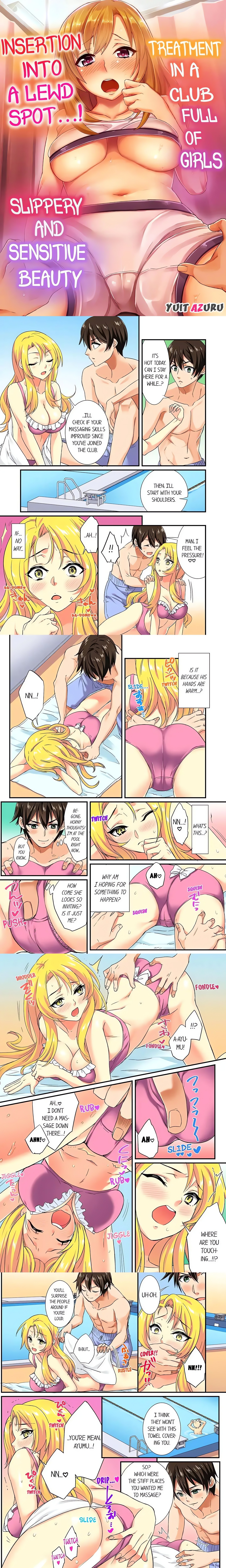 Insertion Into a Lewd Spot…! Slippery and Sensitive Beauty Treatment in a Club Full of Girls chapter 20 page 1