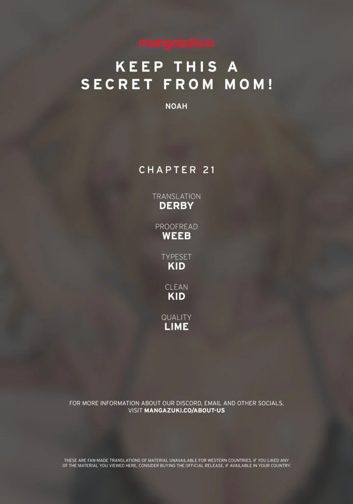 Keep it a secret from your mother! chapter 21 page 1