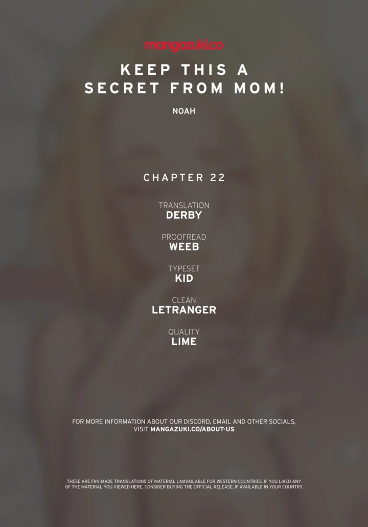 Keep it a secret from your mother! chapter 22 page 1