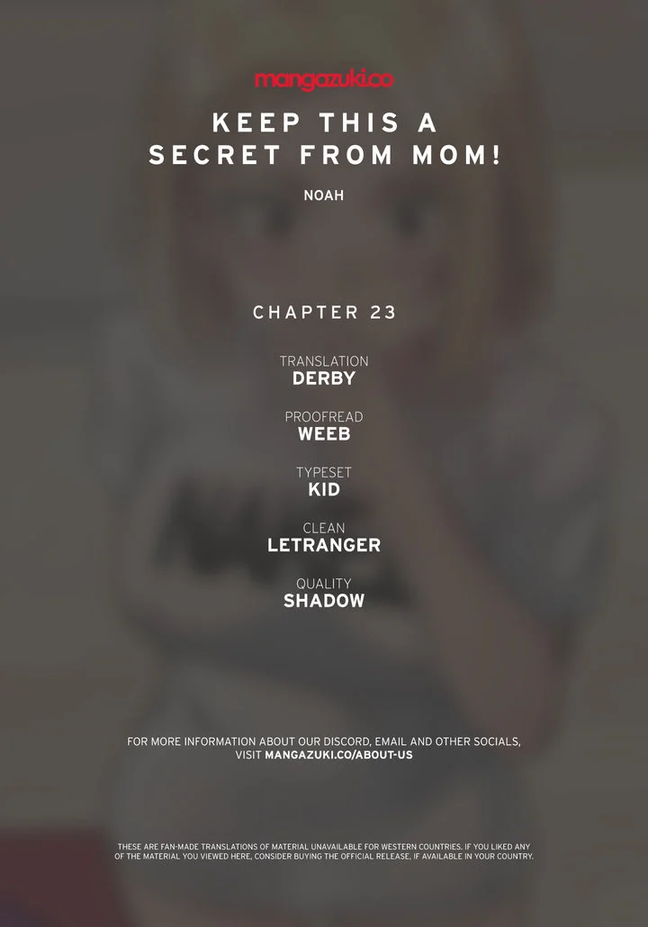 Keep it a secret from your mother! chapter 23 page 1