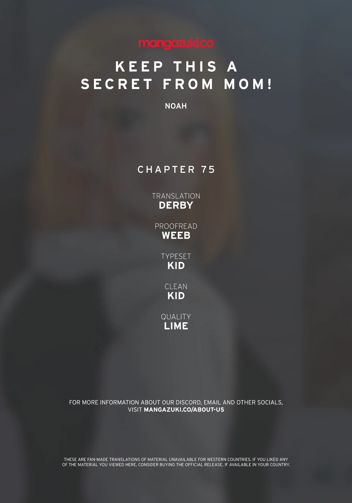 Keep it a secret from your mother! chapter 75 page 1