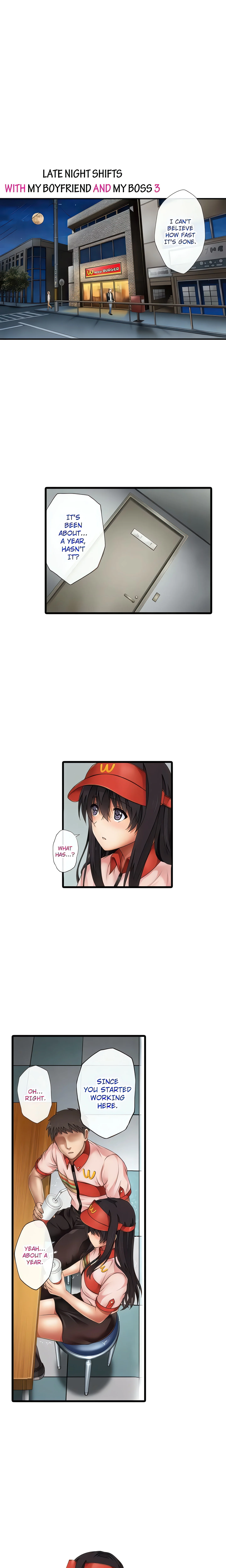 Late Night Shifts with My Boyfriend and My Boss (Official) chapter 16 page 1