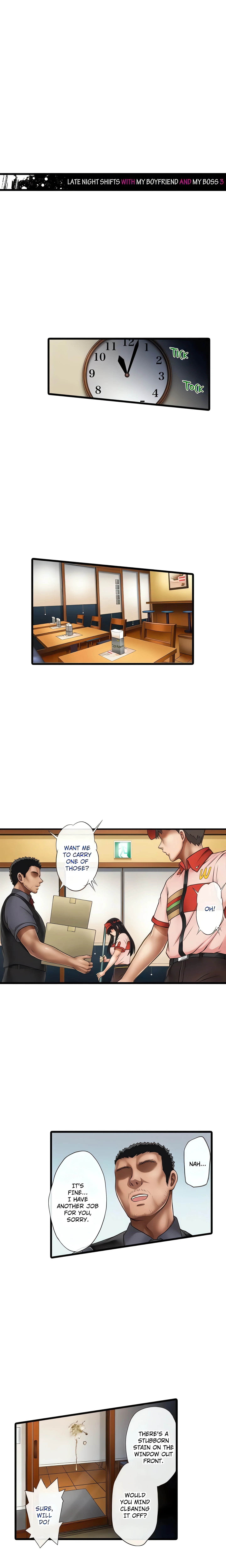 Late Night Shifts with My Boyfriend and My Boss (Official) chapter 17 page 1