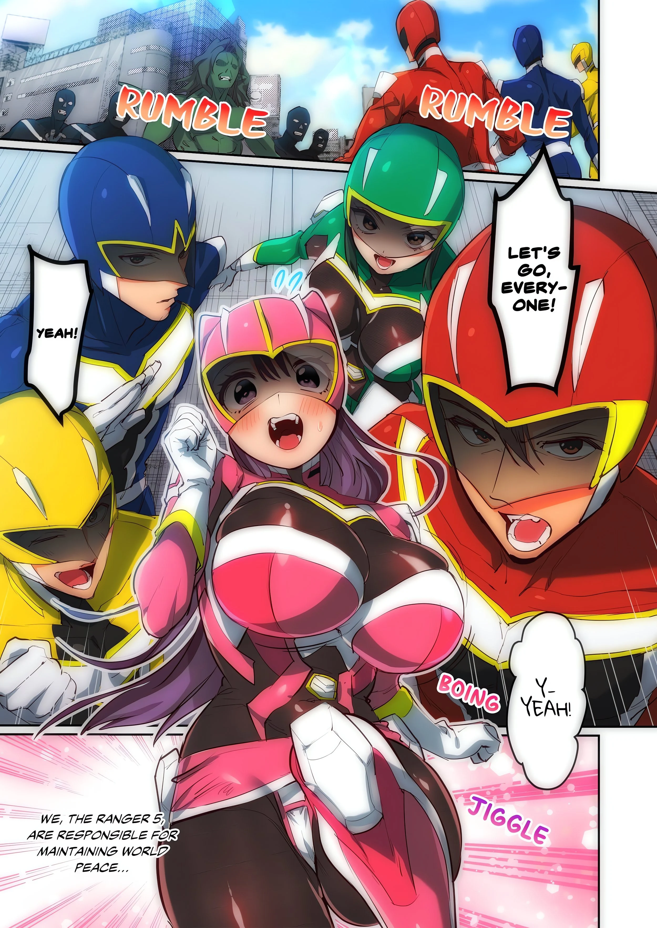 Pitiful Ranger Pink: I’m Such a Disgrace, but It Feels So Good! (Uncensored) chapter 1 page 1