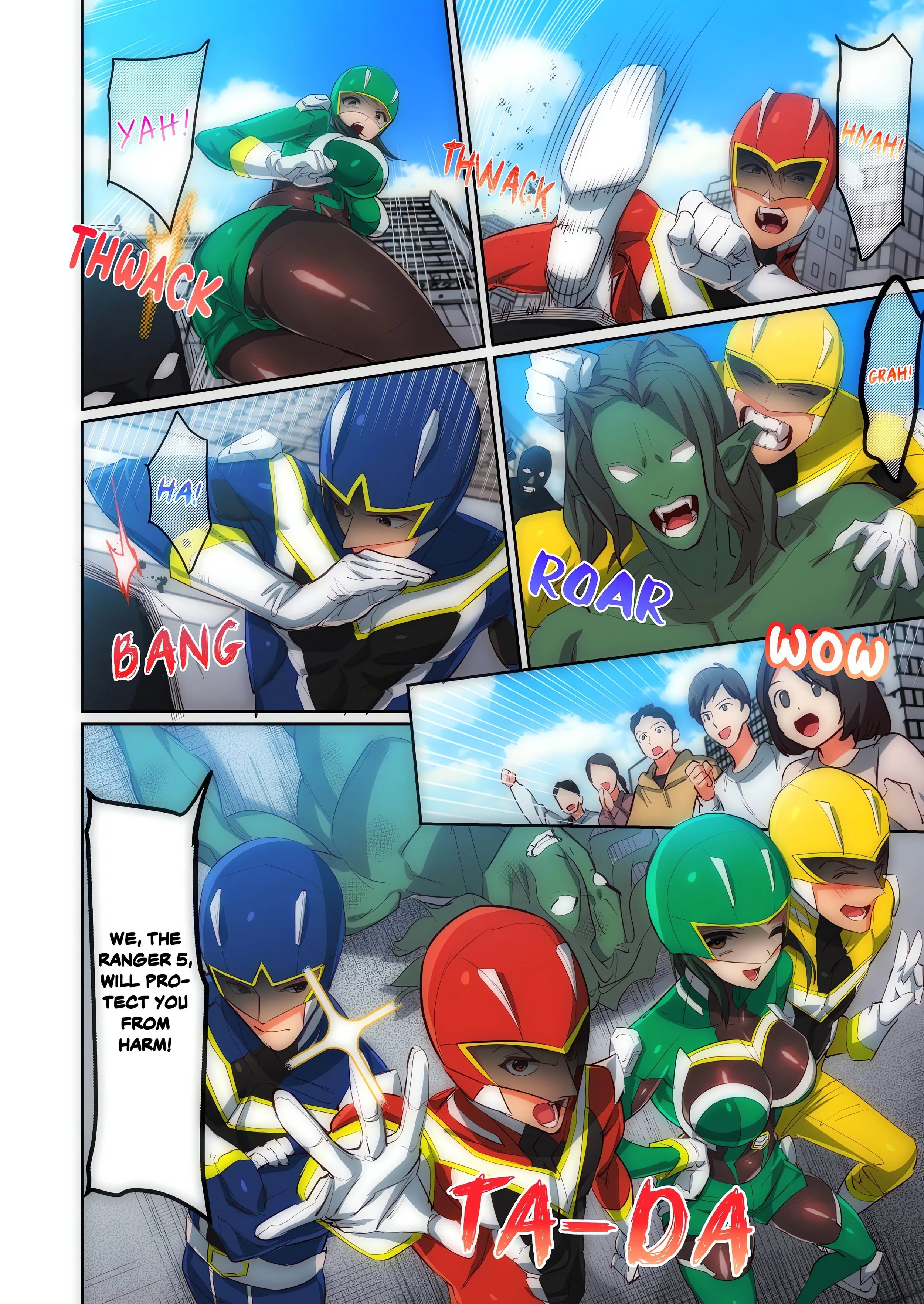 Pitiful Ranger Pink: I’m Such a Disgrace, but It Feels So Good! (Uncensored) chapter 1 page 2
