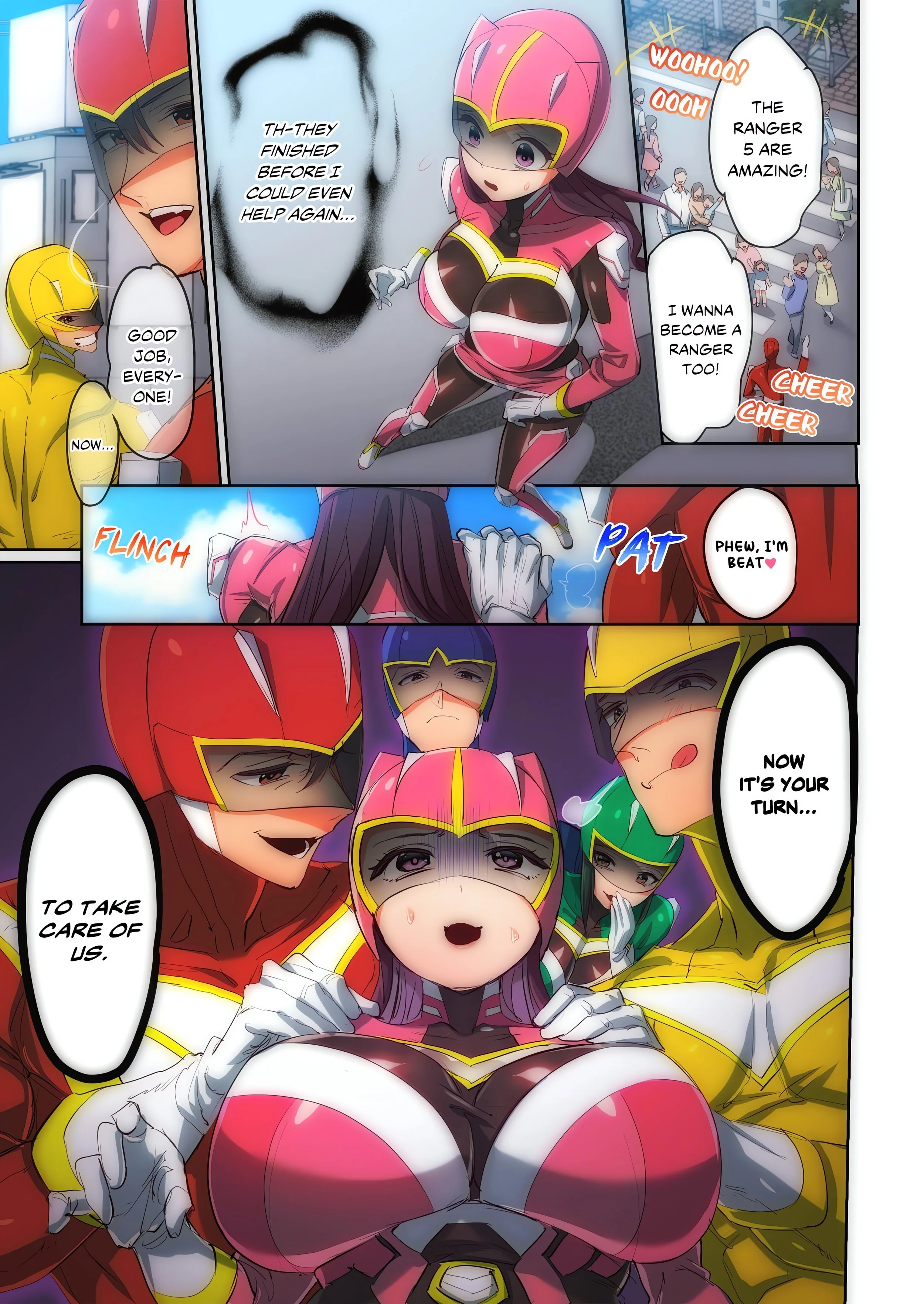 Pitiful Ranger Pink: I’m Such a Disgrace, but It Feels So Good! (Uncensored) chapter 1 page 3