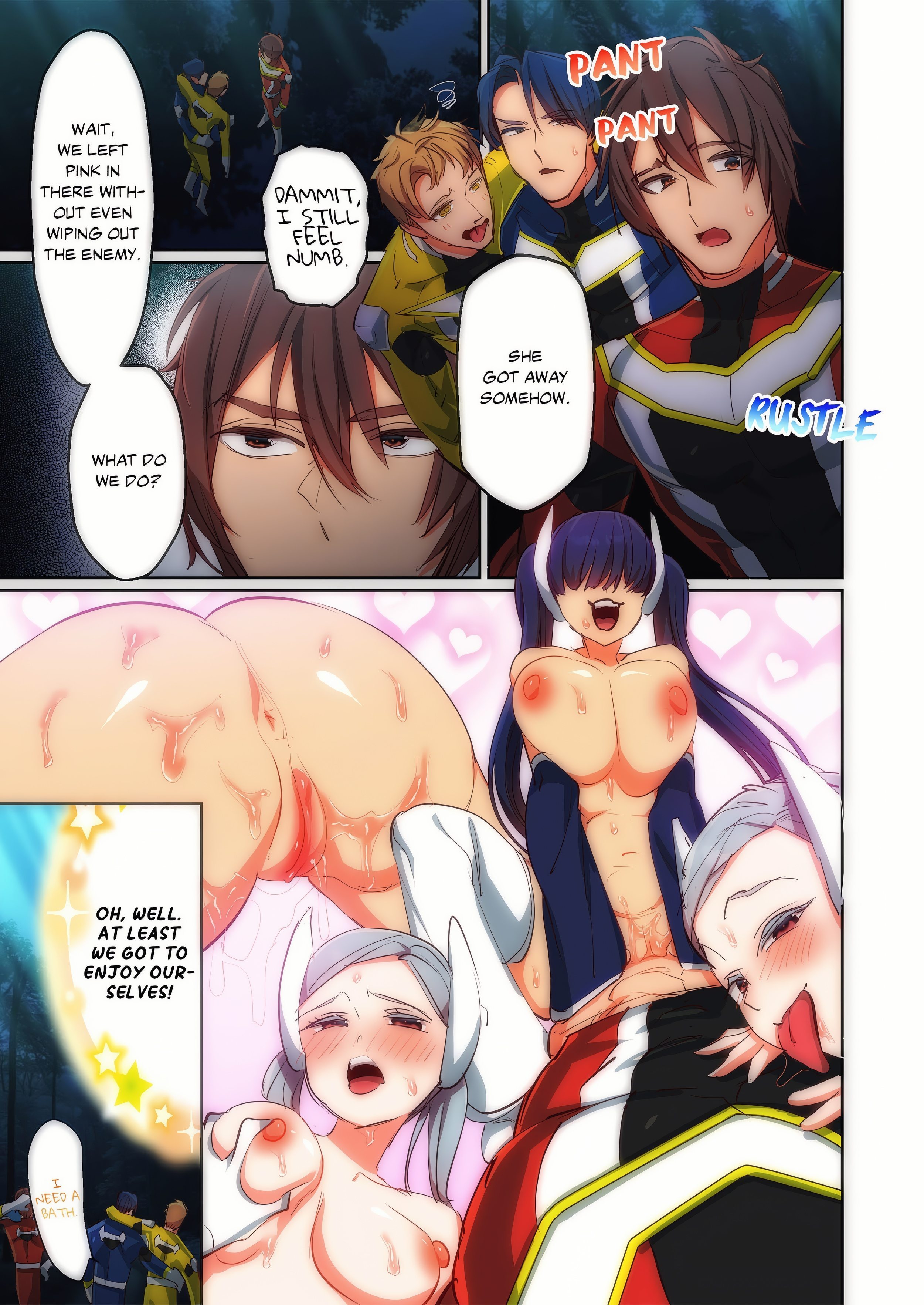 Pitiful Ranger Pink: I’m Such a Disgrace, but It Feels So Good! (Uncensored) chapter 16 page 1