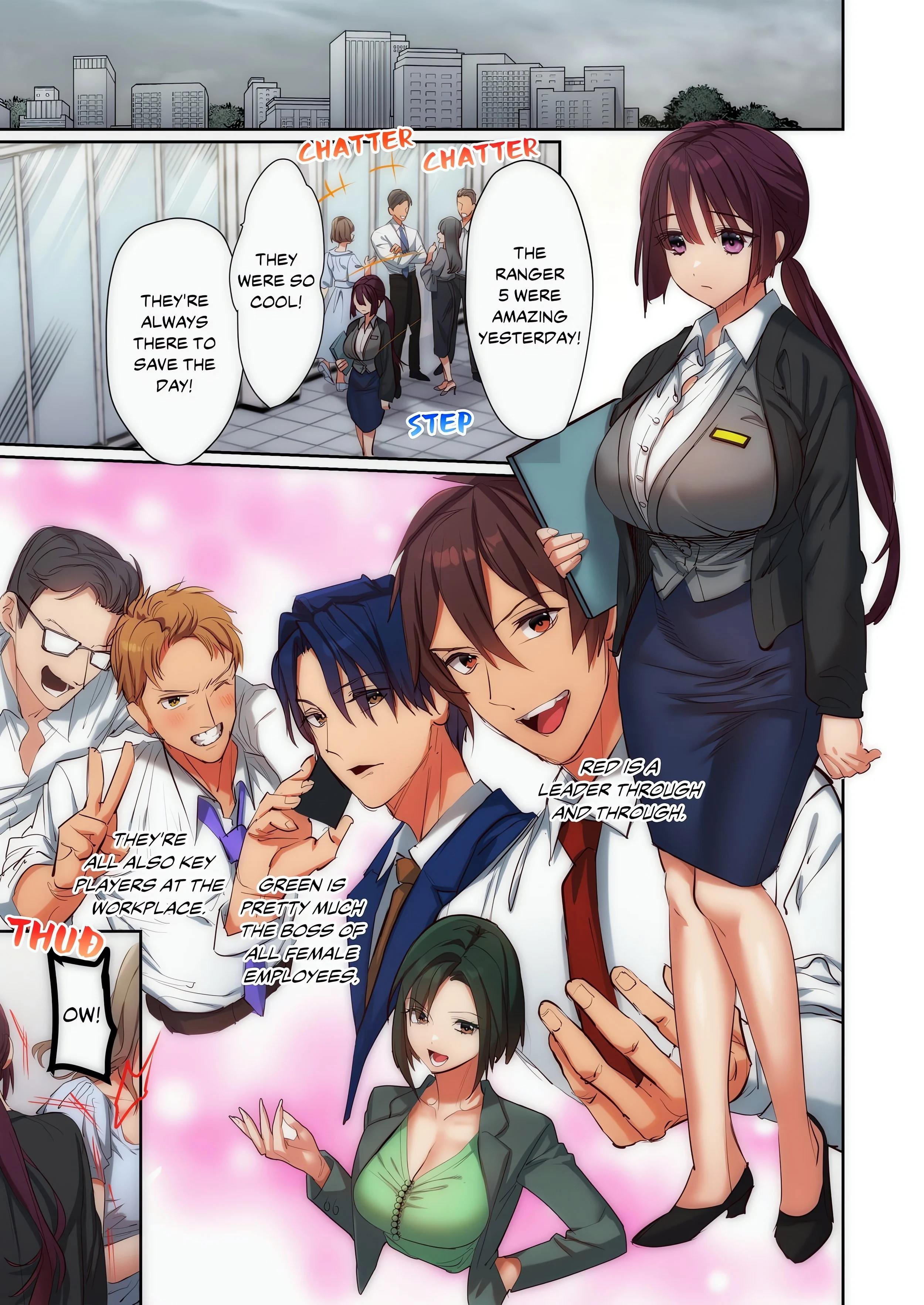 Pitiful Ranger Pink: I’m Such a Disgrace, but It Feels So Good! (Uncensored) chapter 2 page 1