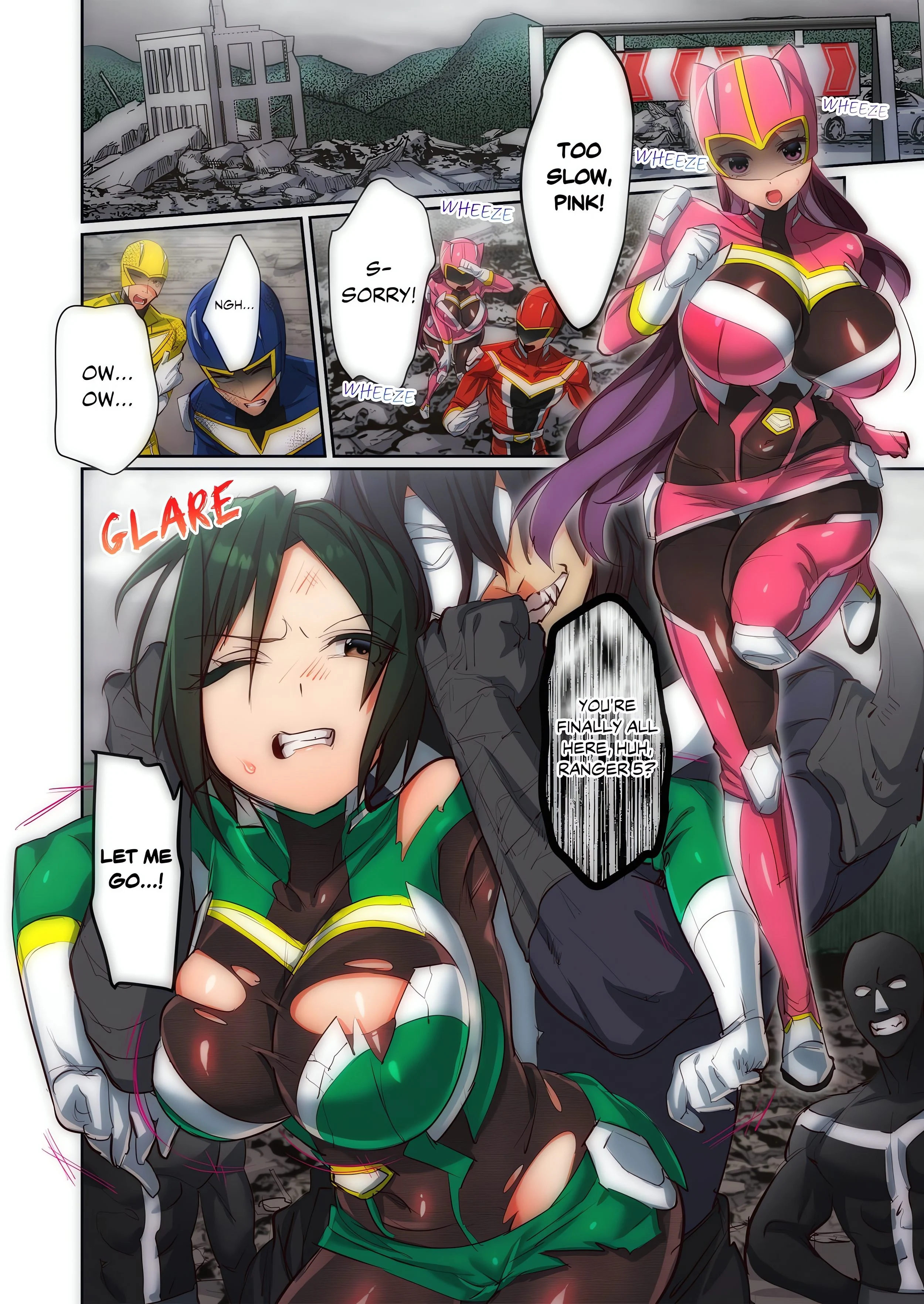 Pitiful Ranger Pink: I’m Such a Disgrace, but It Feels So Good! (Uncensored) chapter 2 page 4