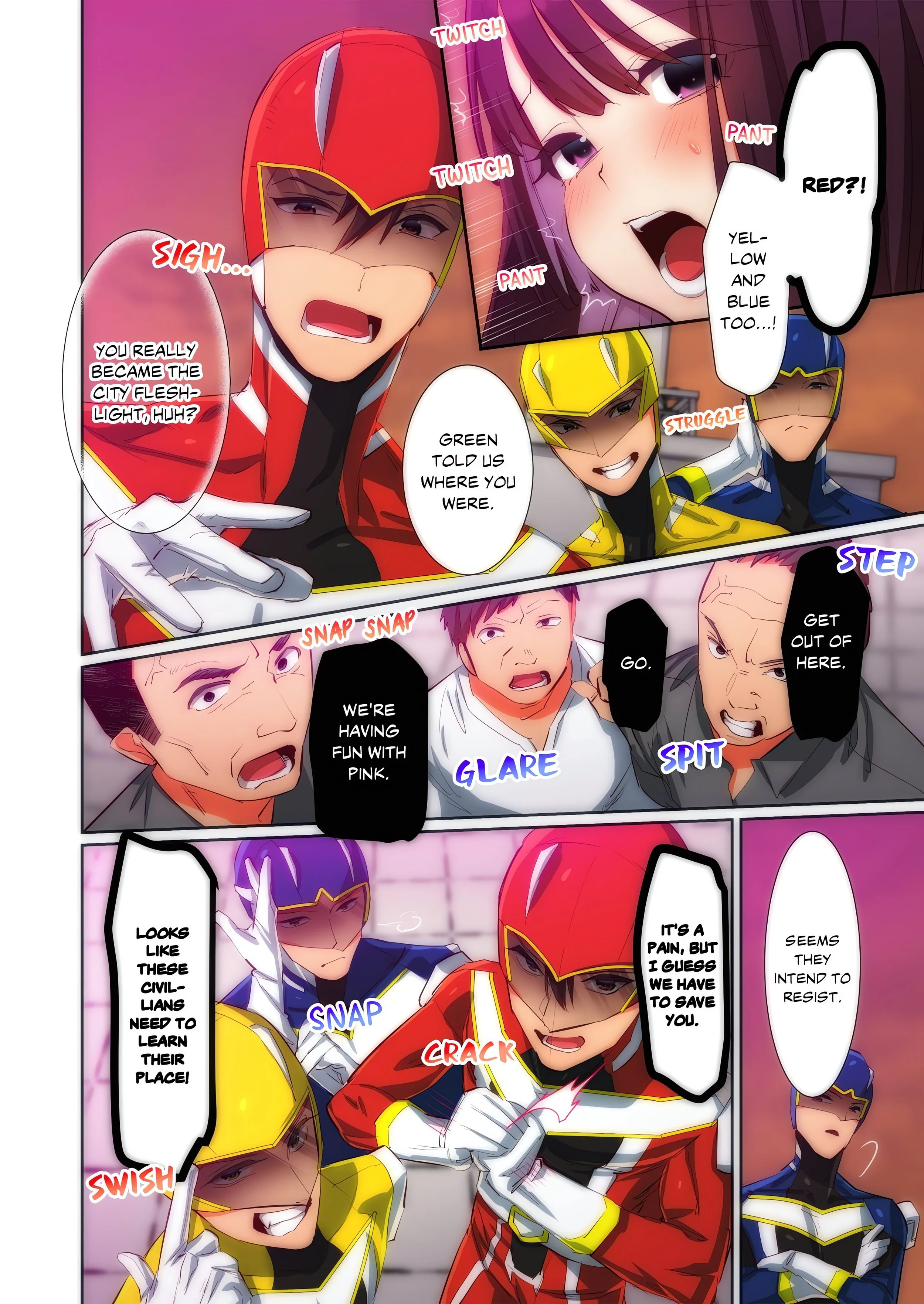 Pitiful Ranger Pink: I’m Such a Disgrace, but It Feels So Good! (Uncensored) chapter 9 page 8