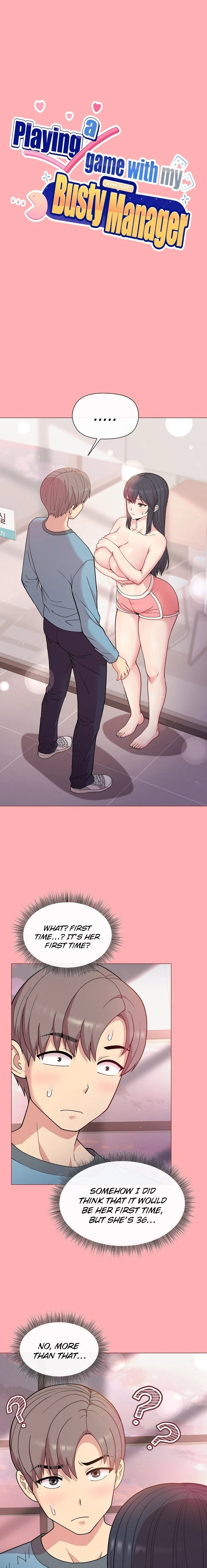 Playing a game with my Busty Manager chapter 4 page 1