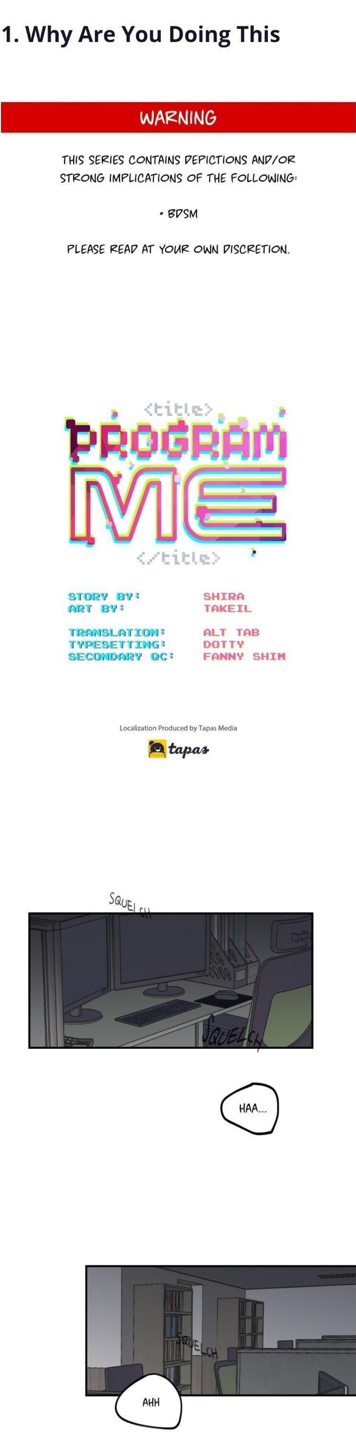 Program Me chapter 1 page 1