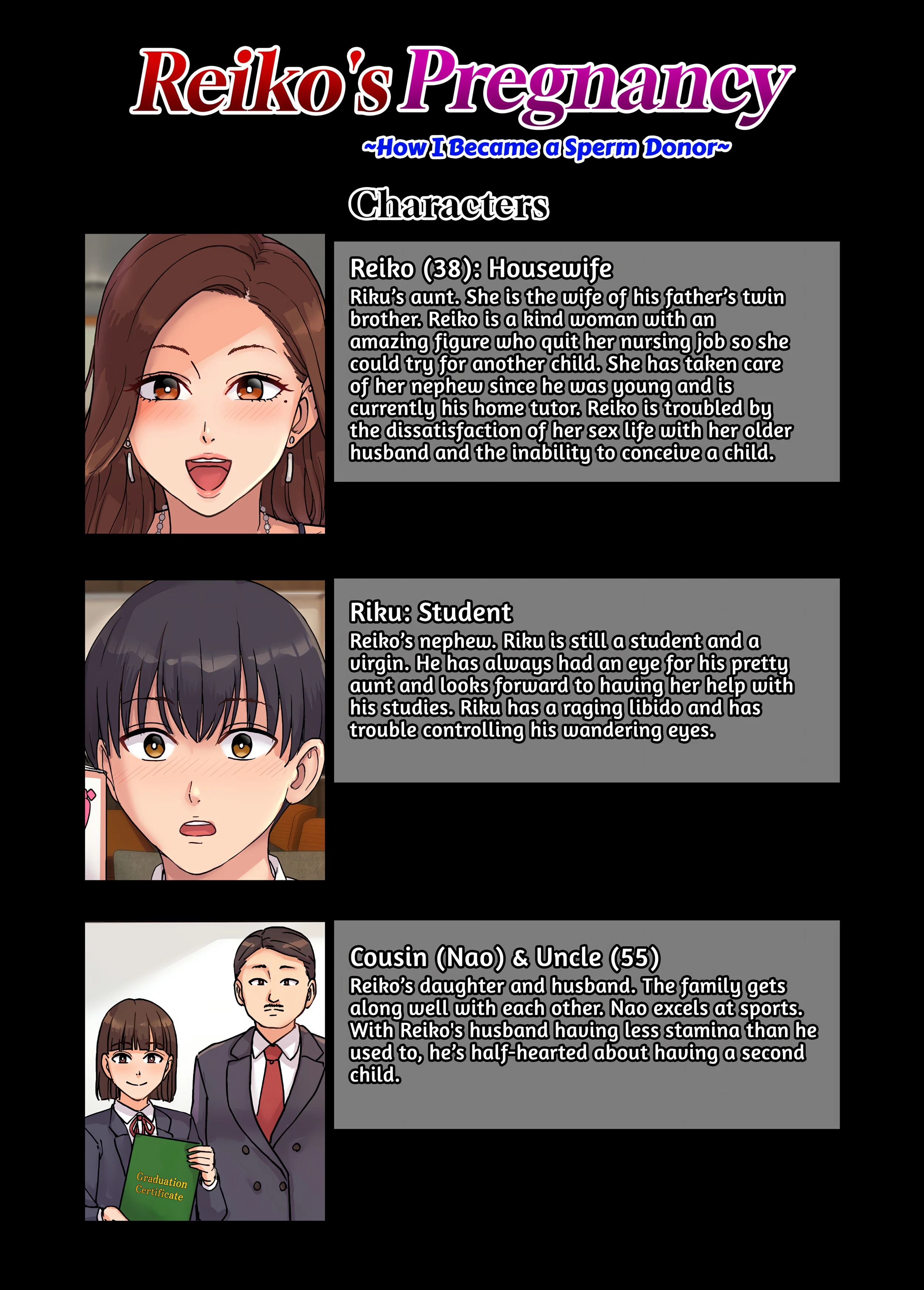 Reiko’s Pregnancy ~How I Became a Sperm Donor~ (Uncensored) chapter 1 page 2