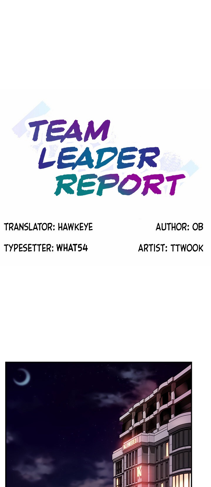 Team Leader Report chapter 19 page 1