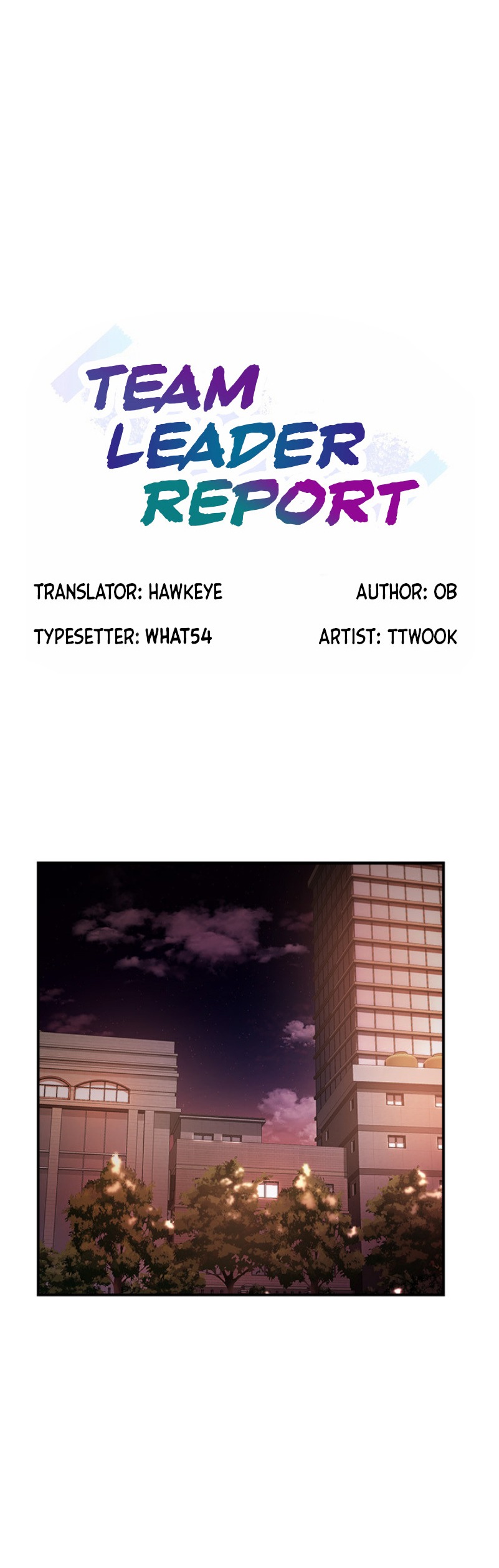 Team Leader Report chapter 22 page 1