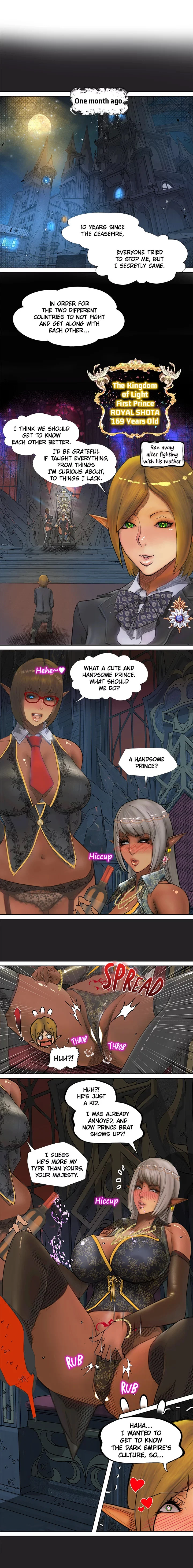 The DARK ELF QUEEN and the SLAVE ORC chapter 1 page 7