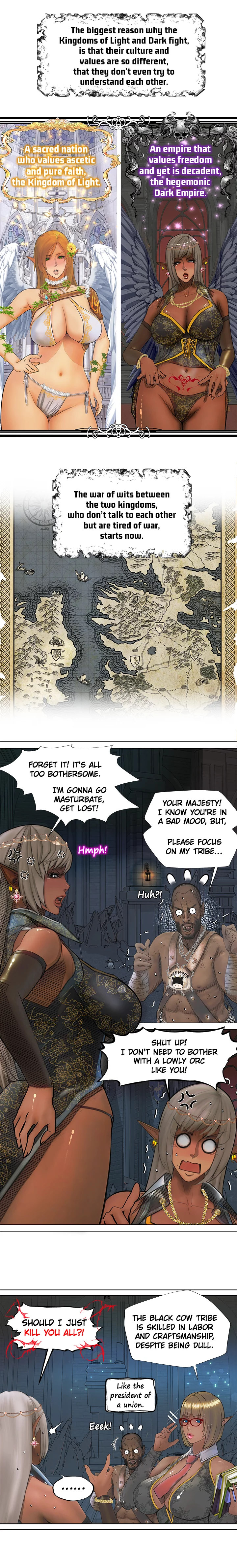 The DARK ELF QUEEN and the SLAVE ORC chapter 1 page 11