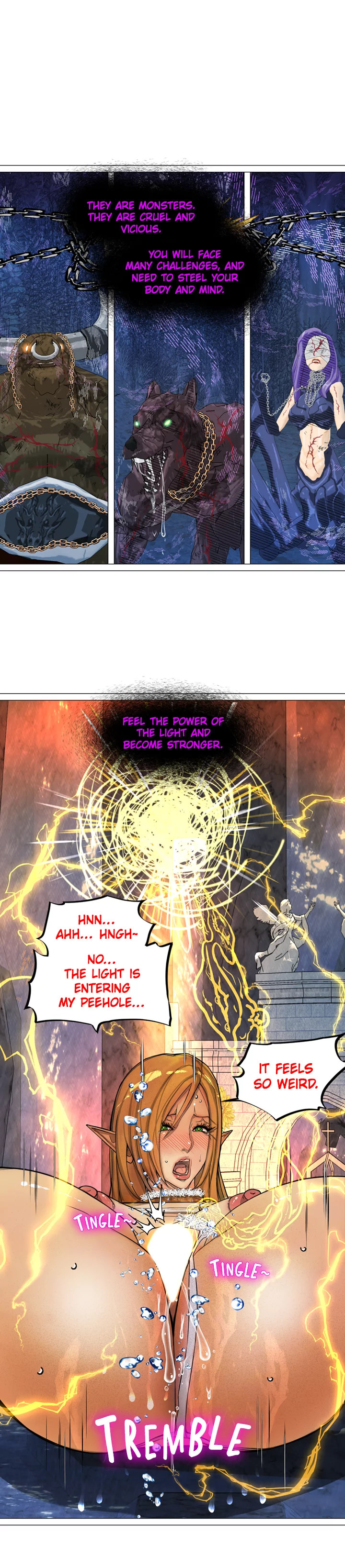 The DARK ELF QUEEN and the SLAVE ORC chapter 10 page 1