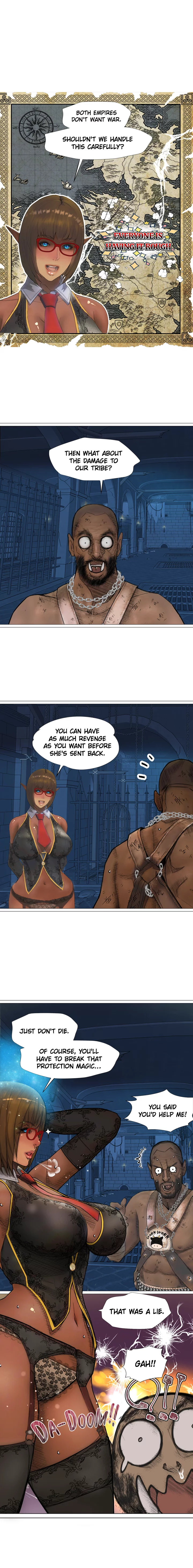 The DARK ELF QUEEN and the SLAVE ORC chapter 17 page 1