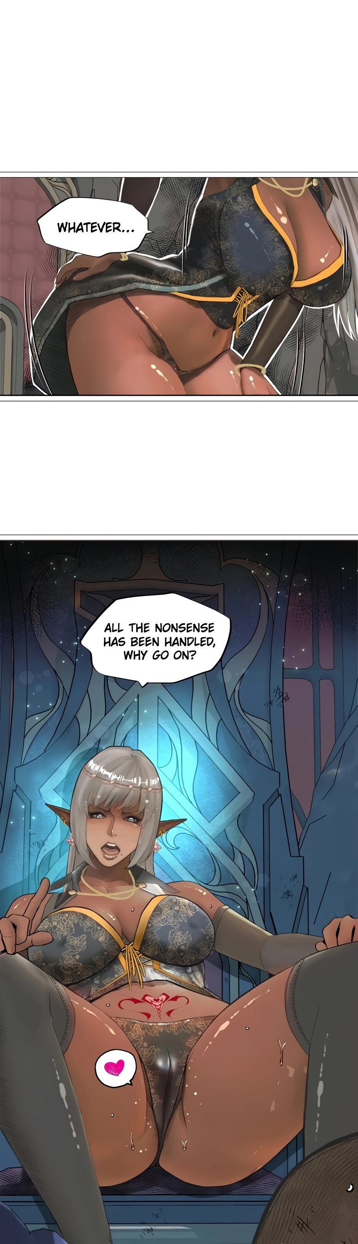 The DARK ELF QUEEN and the SLAVE ORC chapter 24 page 1