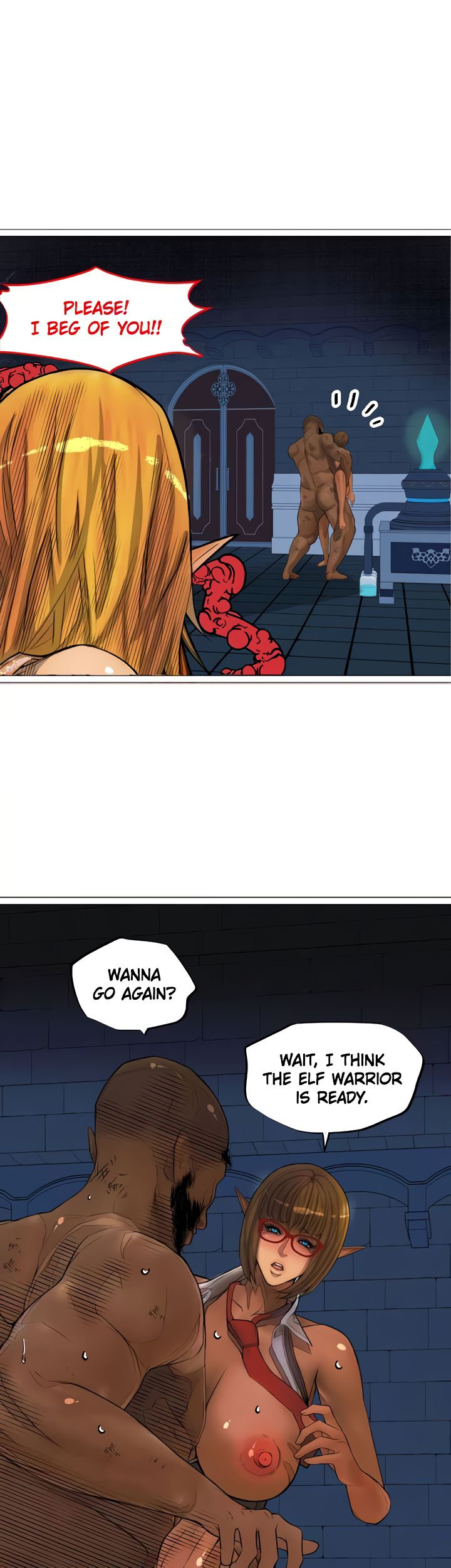 The DARK ELF QUEEN and the SLAVE ORC chapter 27 page 1