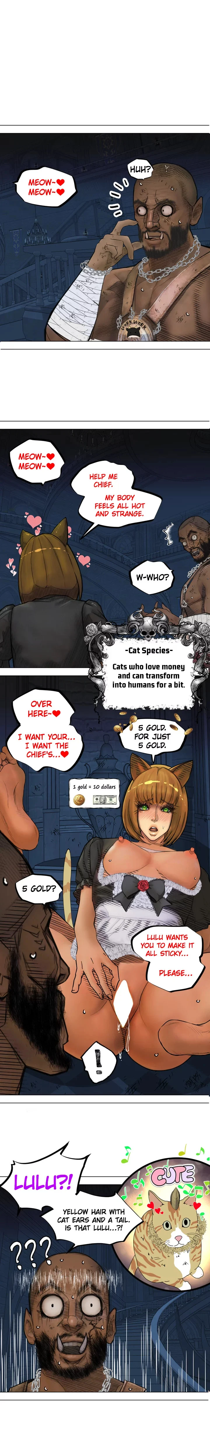 The DARK ELF QUEEN and the SLAVE ORC chapter 7 page 1