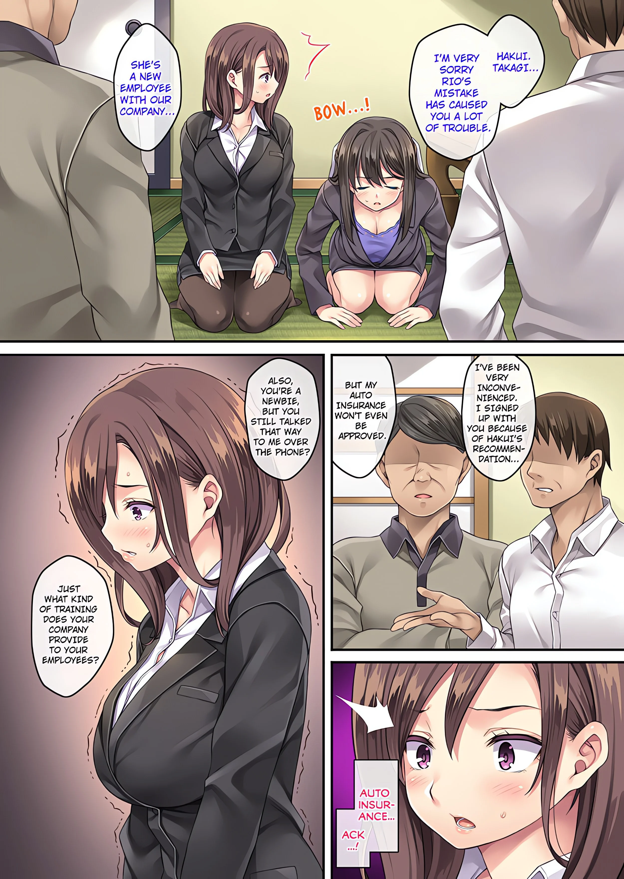 The Female Employee Who Takes Care of Complaints With Sex: The Apology Trip chapter 2 page 5