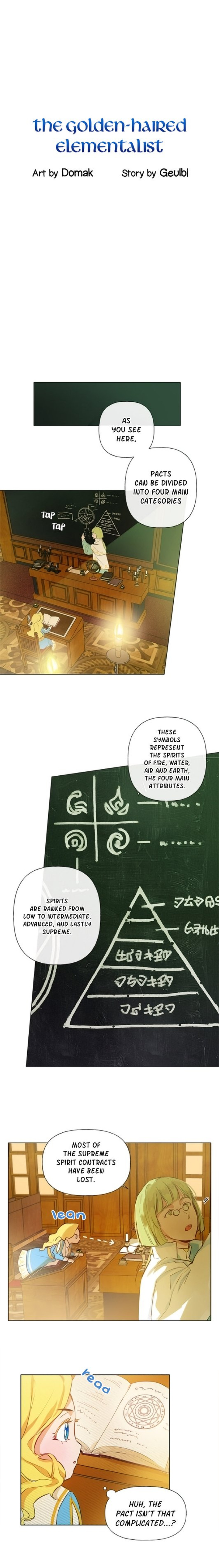 The Golden Haired Elementalist chapter 4 page 1