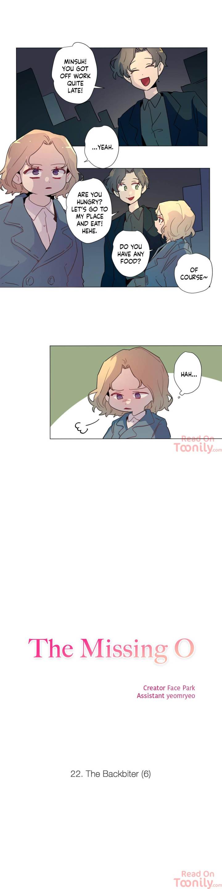 The Missing O chapter 22 page 1