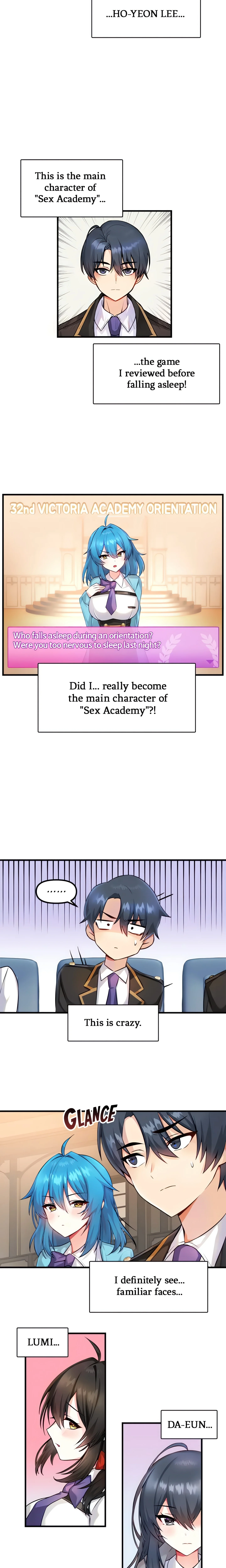 Trapped in a Hentai Game Academy (Official) chapter 1 page 9