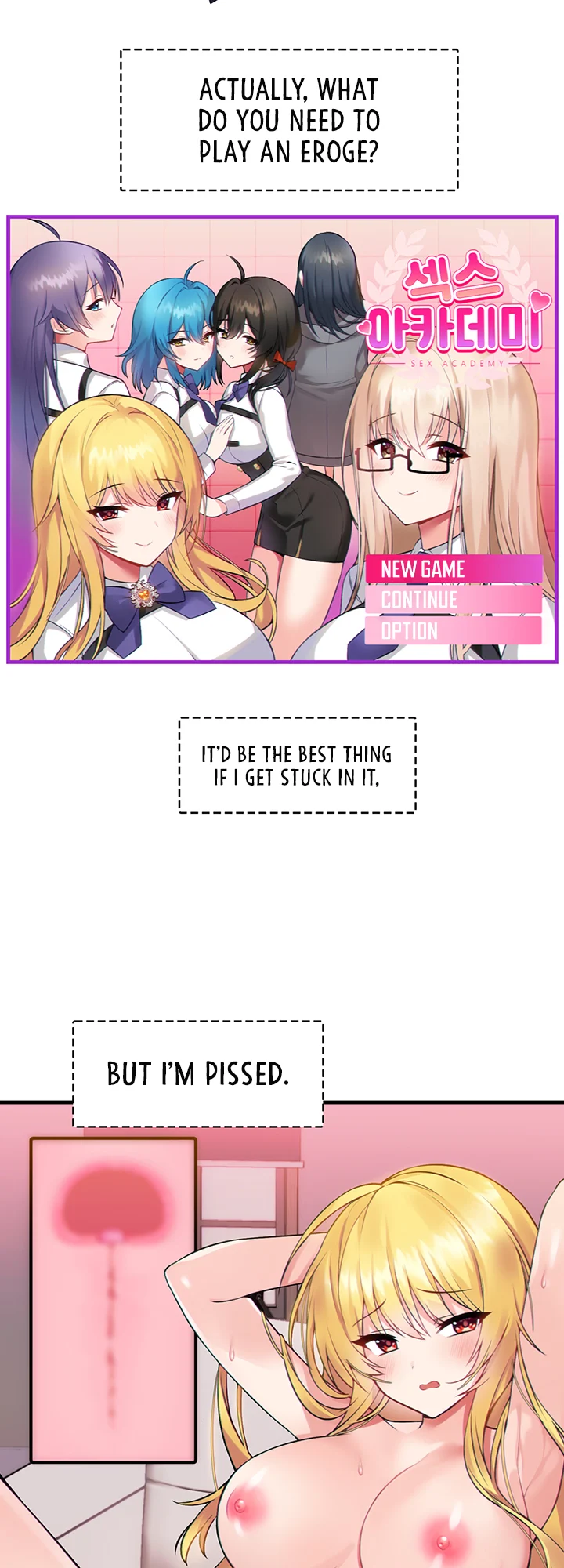 Trapped in a Hentai Game Academy chapter 1 page 2
