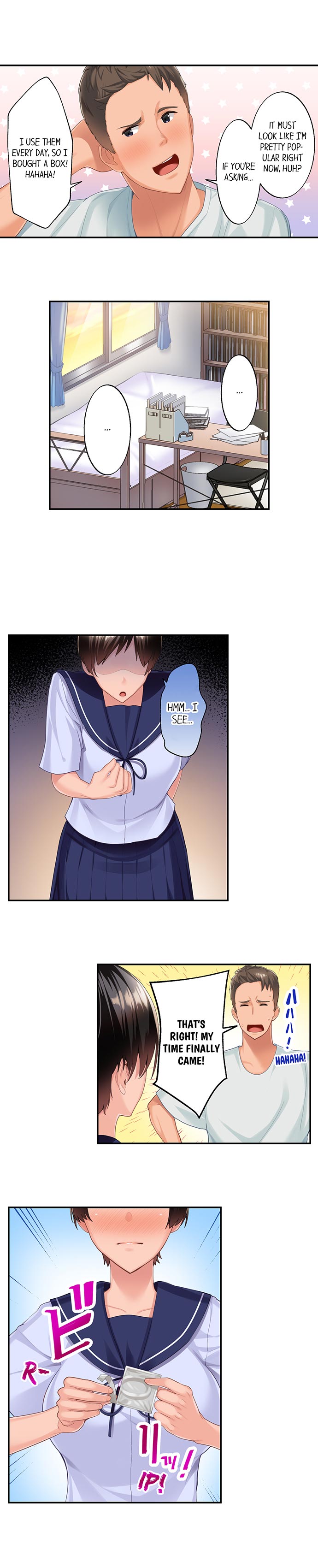 Using 100 Boxes of Condoms With My Childhood Friend! chapter 1 page 8