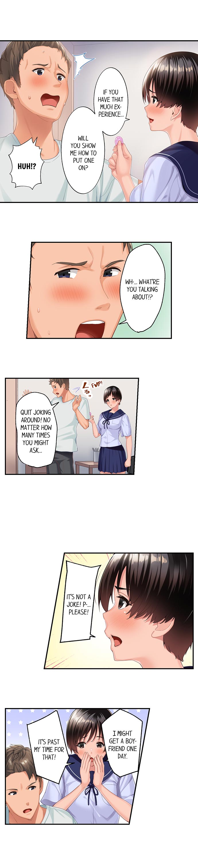 Using 100 Boxes of Condoms With My Childhood Friend! chapter 1 page 9