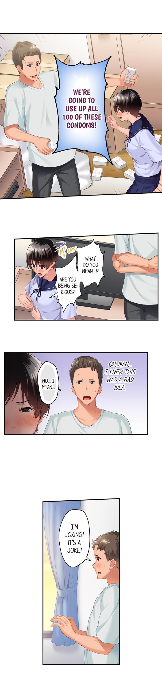 Using 100 Boxes of Condoms With My Childhood Friend! chapter 2 page 4